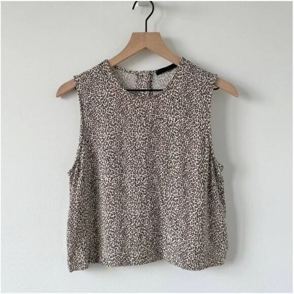 Jenni Kayne Leopard Shell Sleeveless Blouse Size XS - Picture 7 of 12